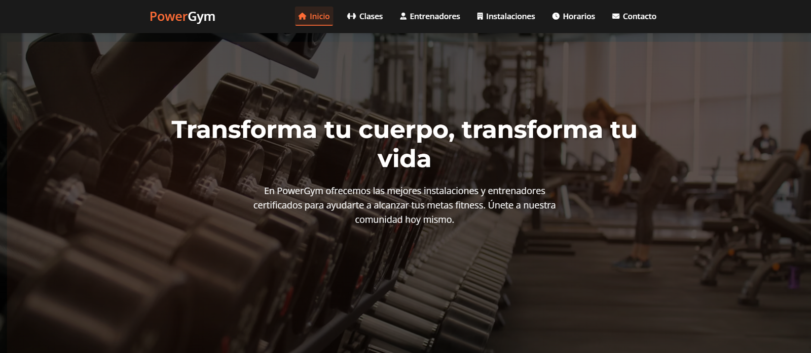 PowerGym - Inicio
